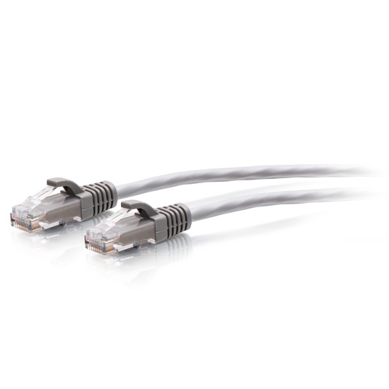 Picture of C2G 0.3m Cat6a Snagless Unshielded (UTP) Slim Ethernet Patch Cable - Grey