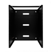 Picture of StarTech.com 14U Wall Mount Network Rack - 14 Inch Deep (Low Profile) - 19" Patch Panel Bracket for Shallow Server, IT Equipment, Network Switches - 77lbs/35kg Weight Cap., Black