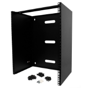 Picture of StarTech.com 14U Wall Mount Network Rack - 14 Inch Deep (Low Profile) - 19" Patch Panel Bracket for Shallow Server, IT Equipment, Network Switches - 77lbs/35kg Weight Cap., Black