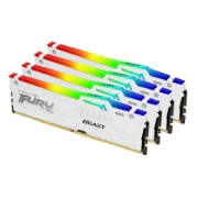 Picture of Kingston Technology FURY Beast 64GB 5200MT/s DDR5 CL40 DIMM (Kit of 4) White RGB XMP