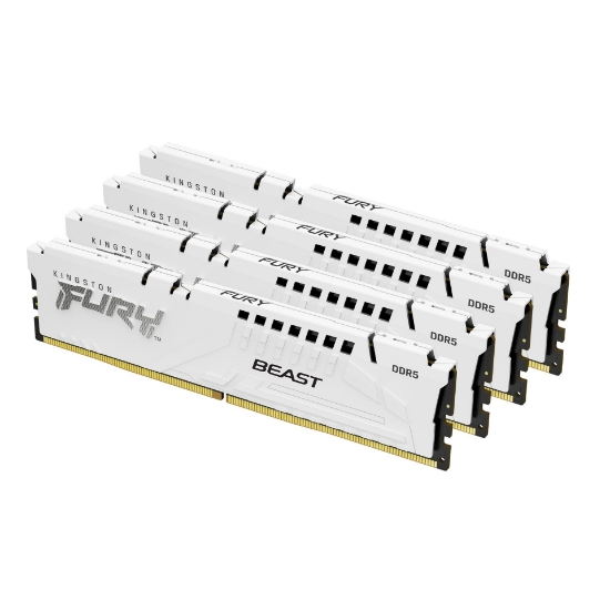Picture of Kingston Technology FURY Beast 128GB 5200MT/s DDR5 CL40 DIMM (Kit of 4) White XMP