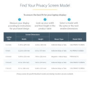 Picture of StarTech.com 13.3in Laptop Privacy Screen - Anti-Glare Privacy Filter for Widescreen (16:9) Displays - Laptop Monitor Screen Protector with 51% Blue Light Reduction - Reversible Matte/Glossy Sides