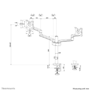 Picture of Neomounts DS60-425WH2 Monitor arm 17-27" - space saving