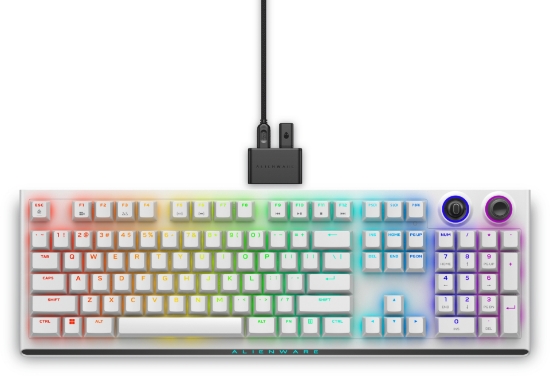 Picture of Alienware AW920K keyboard Gaming USB + RF Wireless + Bluetooth White