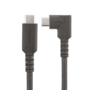 Picture of StarTech.com 6.6ft (2m) USB-C Cable, Right-Angled, USB 5Gbps, 100W (5A) Power Delivery, 4K 60Hz DP Alt Mode, Rugged USB C Cord - Thunderbolt Compatible