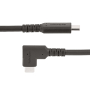 Picture of StarTech.com 6.6ft (2m) USB-C Cable, Right-Angled, USB 5Gbps, 100W (5A) Power Delivery, 4K 60Hz DP Alt Mode, Rugged USB C Cord - Thunderbolt Compatible