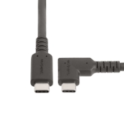Picture of StarTech.com 6.6ft (2m) USB-C Cable, Right-Angled, USB 5Gbps, 100W (5A) Power Delivery, 4K 60Hz DP Alt Mode, Rugged USB C Cord - Thunderbolt Compatible