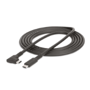 Picture of StarTech.com 6.6ft (2m) USB-C Cable, Right-Angled, USB 5Gbps, 100W (5A) Power Delivery, 4K 60Hz DP Alt Mode, Rugged USB C Cord - Thunderbolt Compatible