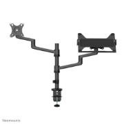 Picture of Neomounts DS20-425BL2 Monitor arm with laptop holder 17-27" - space saving