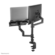 Picture of Neomounts DS20-425BL2 Monitor arm with laptop holder 17-27" - space saving
