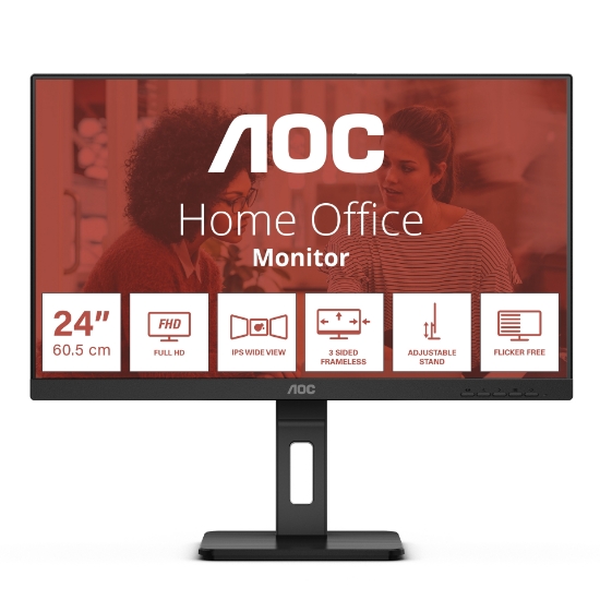 Picture of AOC E3 24E3QAF LED display 60.5 cm (23.8") 1920 x 1080 pixels Full HD LCD Black
