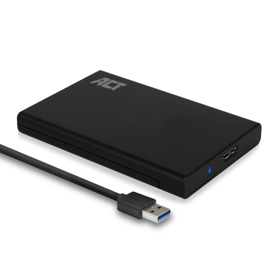 Picture of ACT 2.5" SATA hard drive enclosure, screwless, USB 3.2 Gen1