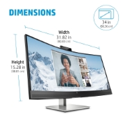 Picture of HP E34m G4 WQHD Curved USB-C Conferencing Monitor