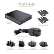 Picture of StarTech.com Unmanaged 2.5G Switch - 5 Port Gigabit Switch - 2.5GBASE-T Unmanaged Ethernet Switch - Ethernet Splitter - Din Rail or Wall Mount - Multi-Gigabit - Auto-MDIX - 9K Jumbo