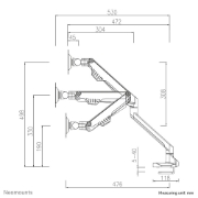 Picture of Neomounts FPMA-D750BLACK2 Monitor arm 10-32" - gas spring - Topfix - 180°-stop