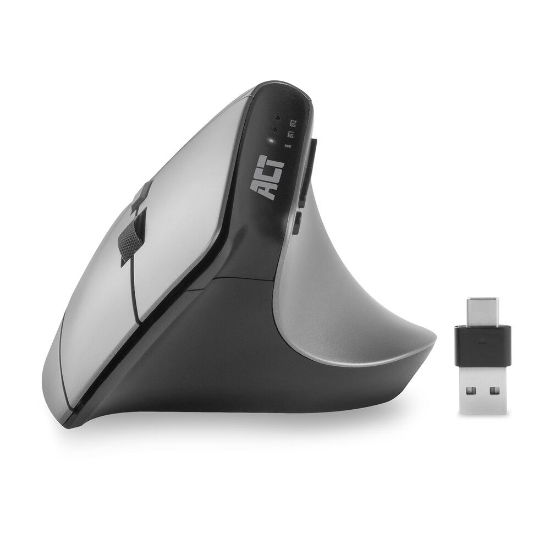 Picture of ACT Wireless Ergonomic Mouse with Bluetooth and USB-C/USB-A
