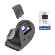 Picture of ACT Wireless Ergonomic Mouse with Bluetooth and USB-C/USB-A