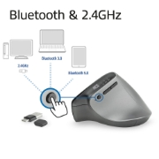 Picture of ACT Wireless Ergonomic Mouse with Bluetooth and USB-C/USB-A