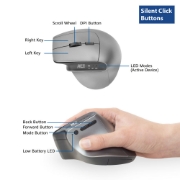 Picture of ACT Wireless Ergonomic Mouse with Bluetooth and USB-C/USB-A