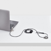Picture of StarTech.com Universal Laptop Lock 6.6ft (2m), Security Cable For Notebook Compatible With Noble Wedge®/Nano/K-Slot; Keyless Combination Locking Cable, Anti-Theft Cut-Resistant Steel Cable