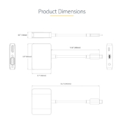 Picture of StarTech.com USB C Video Adapter, USB C to HDMI VGA Multiport Adapter, 3.5mm Audio, 4K 60Hz HDR, 100W PD Pass-Through, Thunderbolt 3/4 Compatible - USB C Display Travel Adapter