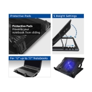 Picture of ACT Laptop stand, with fan, 5 positions height adjustable, 2-port hub