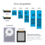 Picture of StarTech.com Standalone M.2 SATA & M.2 NVMe Duplicator and Eraser - HDD/SSD Cloner/Wiper for M.2 PCIe AHCI/NVMe, M.2 SATA, 2.5/3.5" SATA Drives - External Hard Drive Eraser/Duplicator, TAA