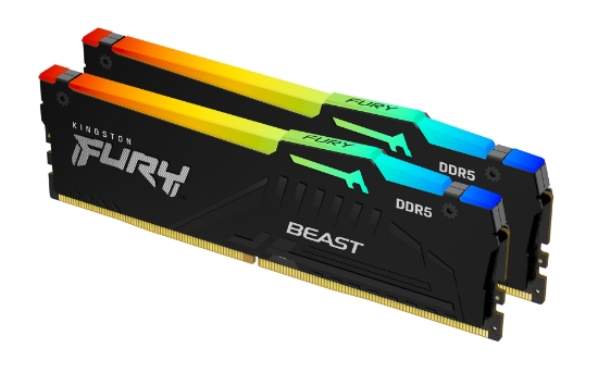 Picture of Kingston Technology FURY Beast 32GB 5200MT/s DDR5 CL40 DIMM (Kit of 2) RGB
