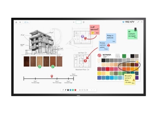 Picture of NEC MultiSync M751 IGB interactive whiteboard 190.5 cm (75") 3840 x 2160 pixels Touchscreen Black