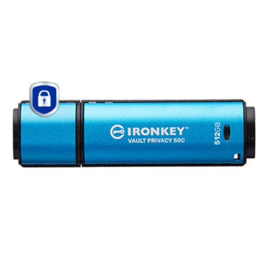 Picture of Kingston Technology IronKey 512GB USB-C Vault Privacy 50C AES-256 Encrypted, FIPS 197