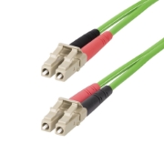 Picture of StarTech.com 15m (49.2ft) LC to LC (UPC) OM5 Multimode Fiber Optic Cable, 50/125µm Duplex LOMMF Zipcord, VCSEL, 40G/100G, LSZH Fiber Jumper Cord