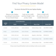 Picture of StarTech.com 15.6-inch 16:9 Laptop Privacy Filter, Anti-Glare Privacy Screen w/51% Blue Light Reduction, Notebook Screen Protector w/ +/- 30 Degrees Viewing Angle, Matte/Glossy
