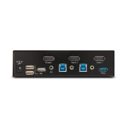 Picture of StarTech.com 2-Port DisplayPort KVM Switch, 8K 60Hz / 4K 144Hz, Single Display, DP 1.4, 2x USB 3.0 Ports, 4x USB 2.0 HID Ports, Push-Button & Hotkey Switching, TAA Compliant - OS Independent, Metal Housing