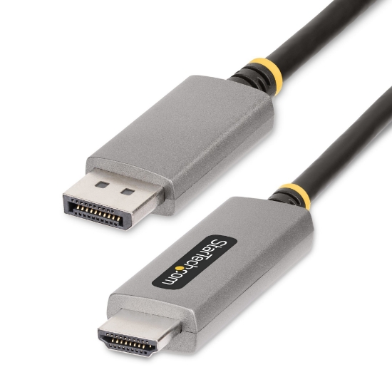 Picture of StarTech.com 6ft (2m) DisplayPort to HDMI Adapter Cable, 8K 60Hz, 4K 144Hz, HDR10, DP 1.4 to HDMI 2.1 Active Video Converter, DisplayPort Desktop to HDMI Monitor, M/M - DisplayPort to HDMI Cord