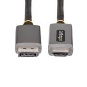 Picture of StarTech.com 6ft (2m) DisplayPort to HDMI Adapter Cable, 8K 60Hz, 4K 144Hz, HDR10, DP 1.4 to HDMI 2.1 Active Video Converter, DisplayPort Desktop to HDMI Monitor, M/M - DisplayPort to HDMI Cord