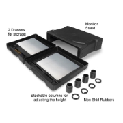 Picture of ACT Monitor stand extra wide with two drawers, adjustable height