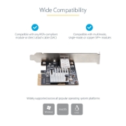 Picture of StarTech.com 10G PCIe SFP+ Card - Single SFP+ Port Network Adapter - Open SFP+ for MSA-Compliant Modules/Direct-Attach Cables - 10 Gigabit Fiber PCIe NIC - PCI Express SFP+ Network Card