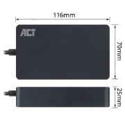 Picture of ACT Slim size laptop charger 90W (for laptops up to 17.3 inch)