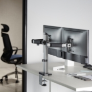 Picture of ACT Monitor arm 32" office, silver, 2 monitors