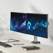 Picture of ACT Monitor arm 32" office, silver, 2 monitors
