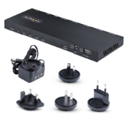 Picture of StarTech.com 4-Port HDMI Splitter, 4K 60Hz HDMI 2.0 Video, 4K HDMI Splitter w/ Built-in Scaler, HDMI Splitter 1 In 4 Out, 3.5mm/Optical Audio Port, HDMI Display/Output Splitter