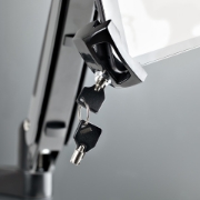 Picture of StarTech.com VESA Mount Adapter for Tablets 7.9 to 12.5in - Up to 2kg (4.4lb) - 75x75/100x100 VESA Patterns - Universal Anti-Theft Tablet VESA Mount Clamp - Secure Tablet Mount - Black