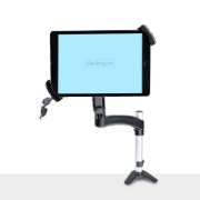 Picture of StarTech.com VESA Mount Adapter for Tablets 7.9 to 12.5in - Up to 2kg (4.4lb) - 75x75/100x100 VESA Patterns - Universal Anti-Theft Tablet VESA Mount Clamp - Secure Tablet Mount - Black