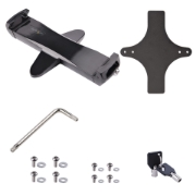 Picture of StarTech.com VESA Mount Adapter for Tablets 7.9 to 12.5in - Up to 2kg (4.4lb) - 75x75/100x100 VESA Patterns - Universal Anti-Theft Tablet VESA Mount Clamp - Secure Tablet Mount - Black