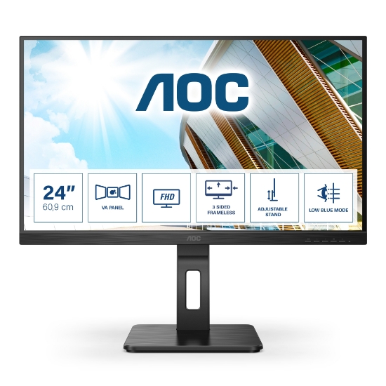 Picture of AOC P2 24P2QM LED display 60.5 cm (23.8") 1920 x 1080 pixels Full HD Black