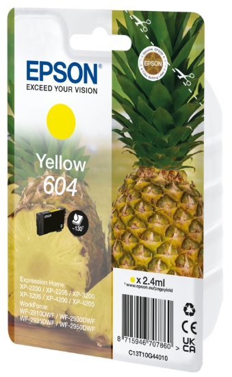 Picture of Epson 604 ink cartridge 1 pc(s) Original Standard Yield Yellow