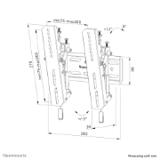 Picture of Neomounts WL35S-850BL12 TV mount wall 24-65" - tiltable - lockable - fast installation