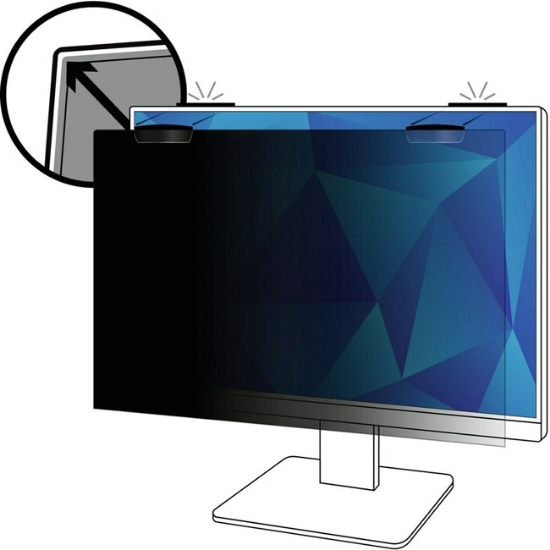 Picture of 3M Privacy Filter for 24in Full Screen Monitor with COMPLY™ Magnetic Attach, 16:9, PF240W9EM