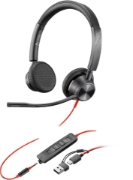 Picture of POLY Blackwire 3325 Stereo USB-C Headset +3.5mm Plug +USB-C/A Adapter