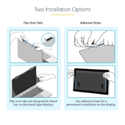 Picture of StarTech.com 14-inch 16:9 Flip-Over Privacy Screen with Touch, Anti-Glare Privacy Filter, Laptop Monitor Screen Protector with 51% Blue Light Reduction